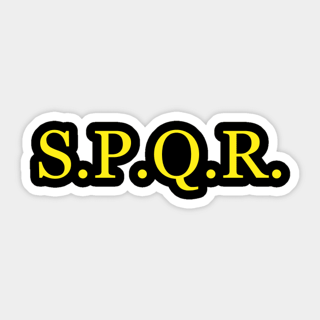 SPQR Sticker by abc4Tee